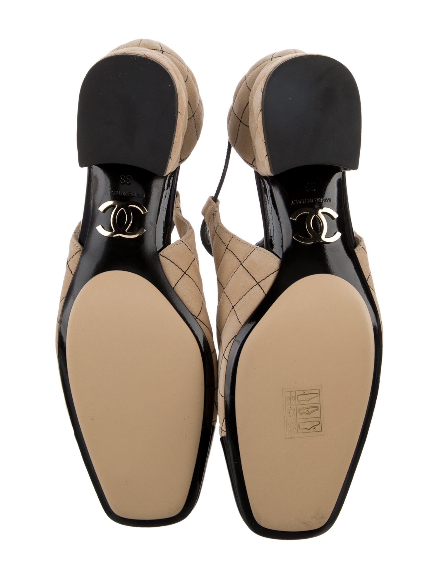 Chanel Interlocking CC Logo Suede D'Orsay Pumps